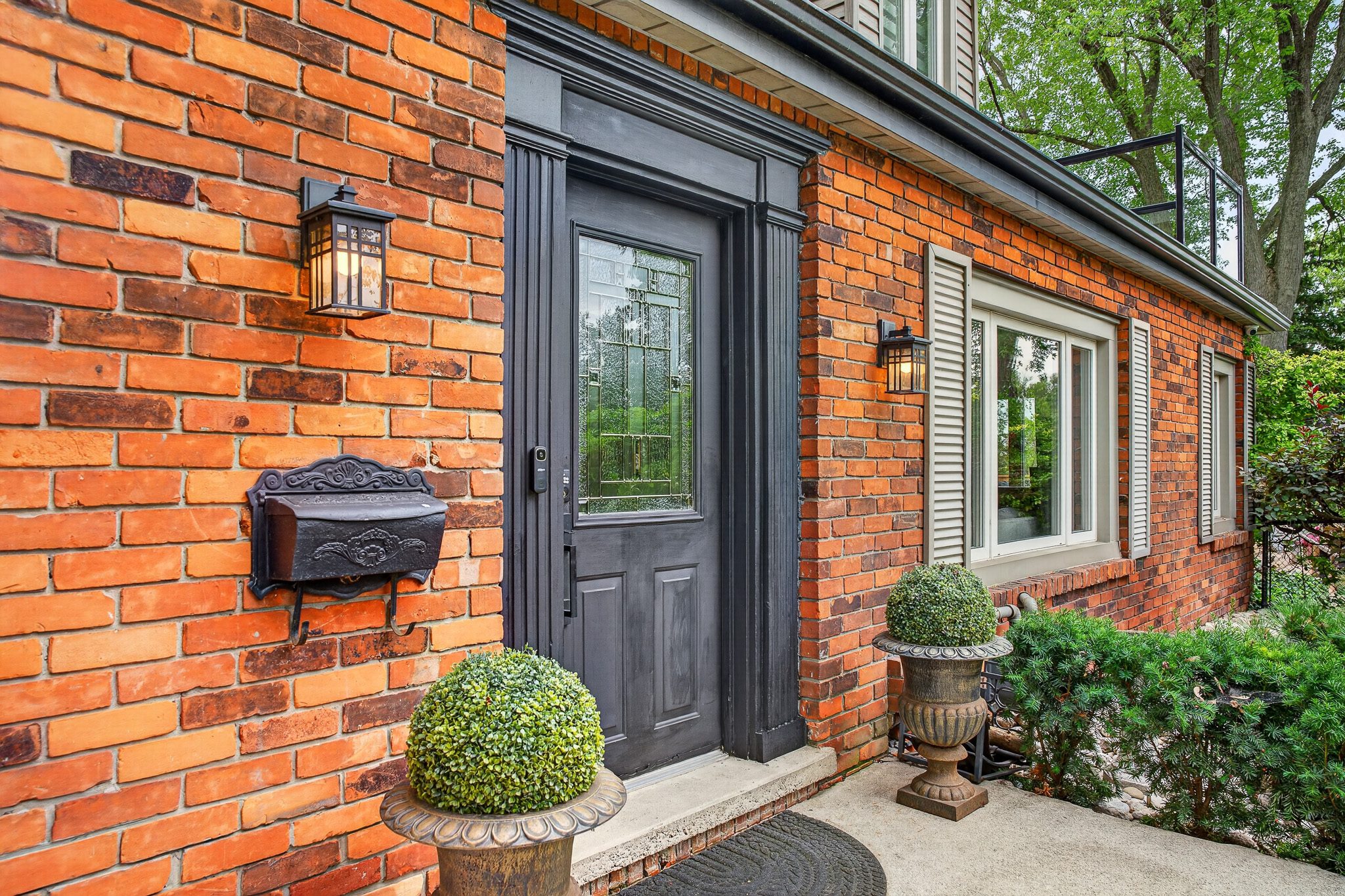 The front door and gardens