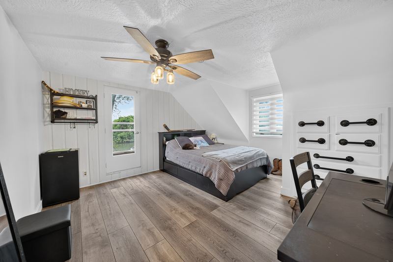 A bedroom under the eaves