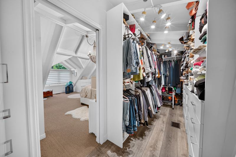 The walk-in dressing room